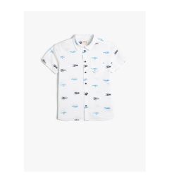 Снимка на Koton Shirt Short Sleeve Cotton Printed Pocket Detail