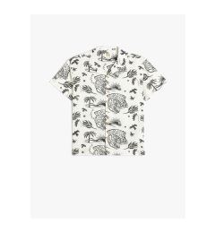 Снимка на Koton Shirt Tiger Printed Floral Short Sleeve Pocket Cotton