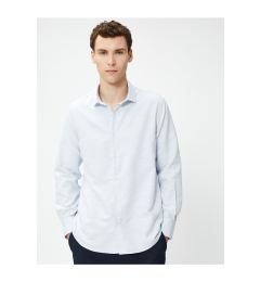 Снимка на Koton Shirt with an Italian Collar Long Sleeve, Buttoned Non Iron