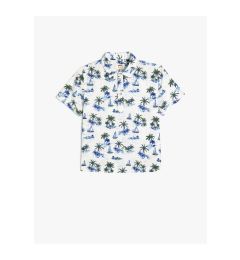 Снимка на Koton Short Sleeve Shirt Palm Tree Printed Cotton