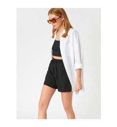 Снимка на Koton Shorts - Black - Normal Waist