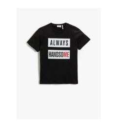 Снимка на Koton Slogan Printed Short Sleeved T-Shirt Cotton