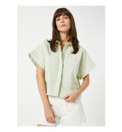 Снимка на Koton Standard Shirt Collar Plain Khaki Women's Shirt 3sak60018pw