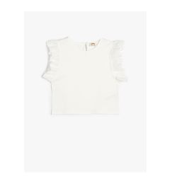 Снимка на Koton T-Shirt Crew Neck Ruffle Sleeve Cotton