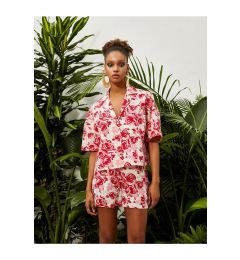 Снимка на Koton Tropical Printed Short Sleeve Shirt Classic Collar