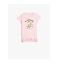 Снимка на Koton Unicorn Printed Tassel T-Shirt Short Sleeve