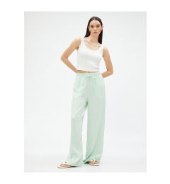 Снимка на Koton Wide Leg Trousers With Pocket Tie Waist