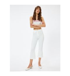 Снимка на Koton Women's Canvas Pants 4sak40287uw Off White