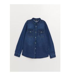 Снимка на LC Waikiki Basic Long Sleeve Boy Jean Shirt