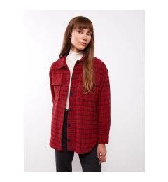 Снимка на LC Waikiki Classic Front Button Closure Plaid Long Sleeve Women's Shirt Jacket