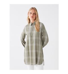 Снимка на LC Waikiki Classic Shirt Collar Plaid Long Sleeve Women's Tunic