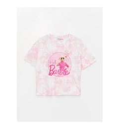 Снимка на LC Waikiki Crew Neck Barbie Printed Tie-Dye Patterned Short Sleeve Girl's T-Shirt