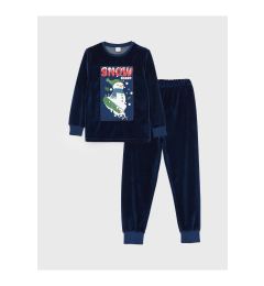 Снимка на LC Waikiki Crew Neck Embroidered Long Sleeve Velvet Boys' Pajamas Set