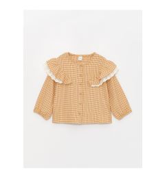 Снимка на LC Waikiki Crew Neck Long Sleeve Plaid Baby Girl Shirt