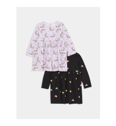 Снимка на LC Waikiki Crew Neck Long Sleeve Printed Baby Girl Dress 2-Piece