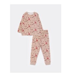 Снимка на LC Waikiki Crew Neck Long Sleeve Printed Baby Girl Pajama Set