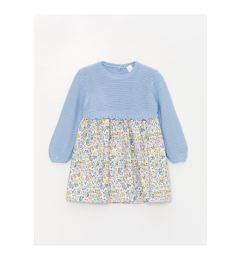 Снимка на LC Waikiki Crew Neck Long Sleeve Skirt Patterned Baby Girl Knitwear Dress