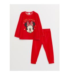 Снимка на LC Waikiki Crew Neck Minnie Mouse Printed Baby Girl Pajamas Set