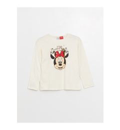 Снимка на LC Waikiki Crew Neck Minnie Mouse Printed Long Sleeve Girls T-Shirt