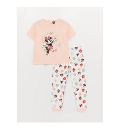 Снимка на LC Waikiki Crew Neck Minnie Mouse Printed Short Sleeve Girl's Pajama Set