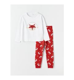 Снимка на LC Waikiki Crew Neck Patterned Long Sleeve Girl's Pajama Set