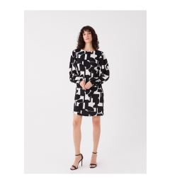 Снимка на LC Waikiki Crew Neck Patterned Long Sleeve Women's Dress