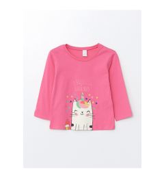 Снимка на LC Waikiki Crew Neck Printed Long Sleeve Baby Girl T-Shirt