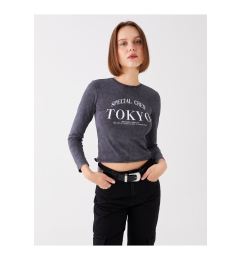 Снимка на LC Waikiki Crew Neck Printed Long Sleeve Women's Crop