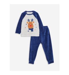 Снимка на LC Waikiki Crew Neck Printed Velvet Baby Boy Pajamas Set