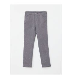 Снимка на LC Waikiki Elastic Waist Printed Gabardine Fleece Lined Girl's Trousers