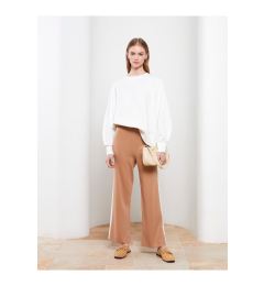 Снимка на LC Waikiki Elastic Waist Strip Detail Wide Leg Women's Knitwear Trousers