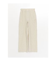 Снимка на LC Waikiki Elastic Waist Striped Linen Blended Women's Trousers