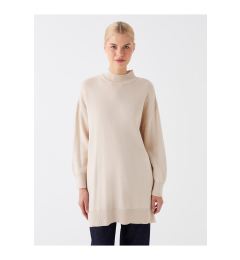 Снимка на LC Waikiki Half Turtleneck Plain Long Sleeve Oversize Women's Knitwear Tunic