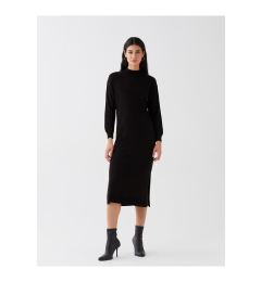 Снимка на LC Waikiki Half Turtleneck Plain Long Sleeve Women's Knitwear Dress