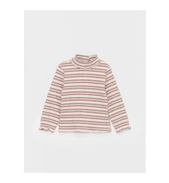 Снимка на LC Waikiki Half Turtleneck Striped Soft Textured Baby Girl T-Shirt