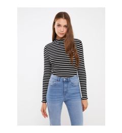 Снимка на LC Waikiki High Collar Striped Long Sleeve Women's T-Shirt