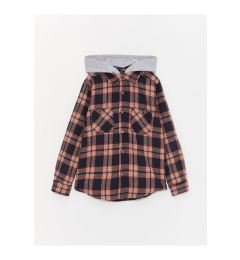 Снимка на LC Waikiki Hooded Plaid Long Sleeve Boy's Lumberjack Shirt