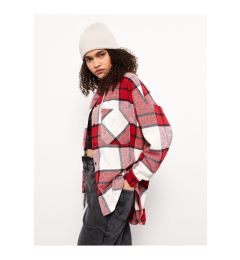 Снимка на LC Waikiki Hooded Plaid Long Sleeve Flannel Oversize Women Lumberjack Shirt Jacket