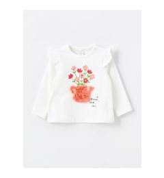 Снимка на LC Waikiki LCW baby Crew Neck Long Sleeve Floral Baby Girl T-Shirt