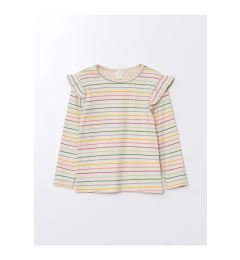 Снимка на LC Waikiki LCW baby Crew Neck Long Sleeve Striped Baby Girl T-Shirt