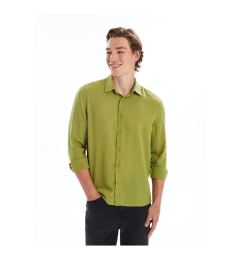 Снимка на LC Waikiki LCW Casual Pistachio Green Regular Fit Long Sleeve Men's Shirt