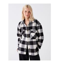 Снимка на LC Waikiki LCW Casual Plaid Long Sleeve Oversize Women's Shirt Jacket