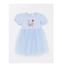 Снимка на LC Waikiki LCW Crew Neck Short Sleeve Elsa Printed Baby Girl Dress