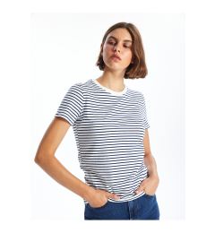 Снимка на LC Waikiki LCW Crew Neck Striped Short Sleeve Women's T-Shirt