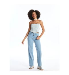 Снимка на LC Waikiki LCW ECO Wideleg Women's Jean Trousers