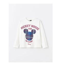 Снимка на LC Waikiki LCW Kids Crew Neck Mickey Mouse Printed Long Sleeve Girls T-Shirt