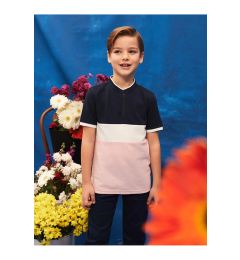 Снимка на LC Waikiki LCW Kids Prevailing Collar Color Block Short Sleeve Boy's T-Shirt