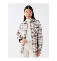 Снимка на LC Waikiki Lcw Modest Plaid Long Sleeve Oversize Women's Lumberjack Shirt Jacket