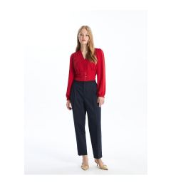 Снимка на LC Waikiki LCW Vision Navy Blue Women's Casual Straight Trousers