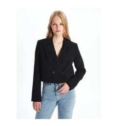 Снимка на LC Waikiki LCW Vision New Black Plain Long Sleeve Crop Women's Blazer Jacket